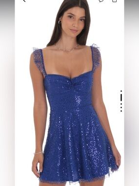NWOT Lucy in the Sky Sequin Ruffle Strap A-line Dress